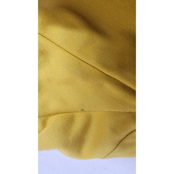 Yellow Double-Breasted Womens Trench Coat With Black Buttons & Pockets - Picture 16 of 16